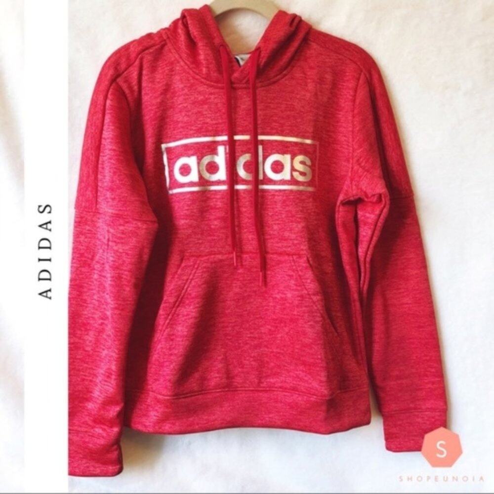 adidas Pink Metallic Graphic Hoodie
